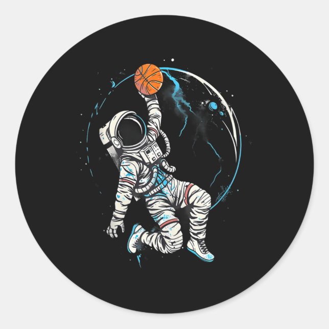 Adesivo Astronauta Dra, jogador de basquete de Trabalho de (Frente)