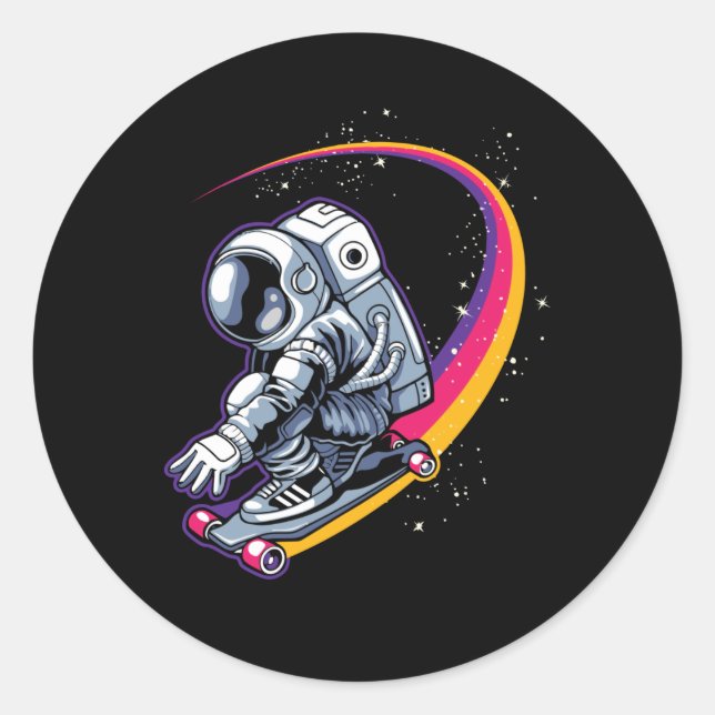 Adesivo Astronauta e skate (Frente)