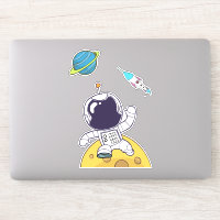 Astronauta Espacial Flutuante no Espaço Exterior
