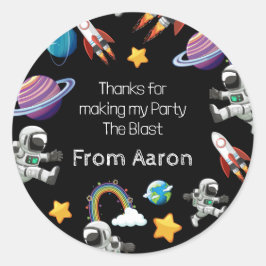 Adesivo Astronauta Espacial - Primeira Festa de aniversári