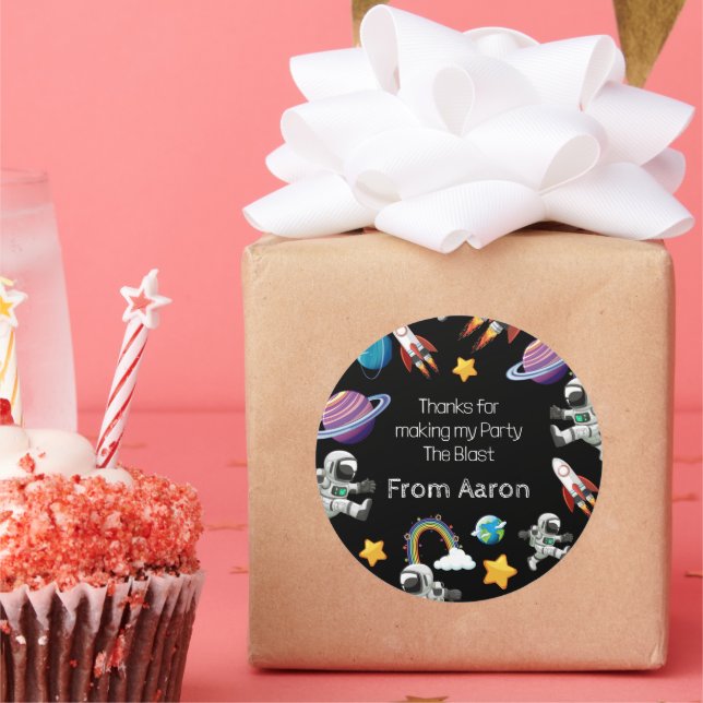 Adesivo Astronauta Espacial - Primeira Festa de aniversári (Festa)