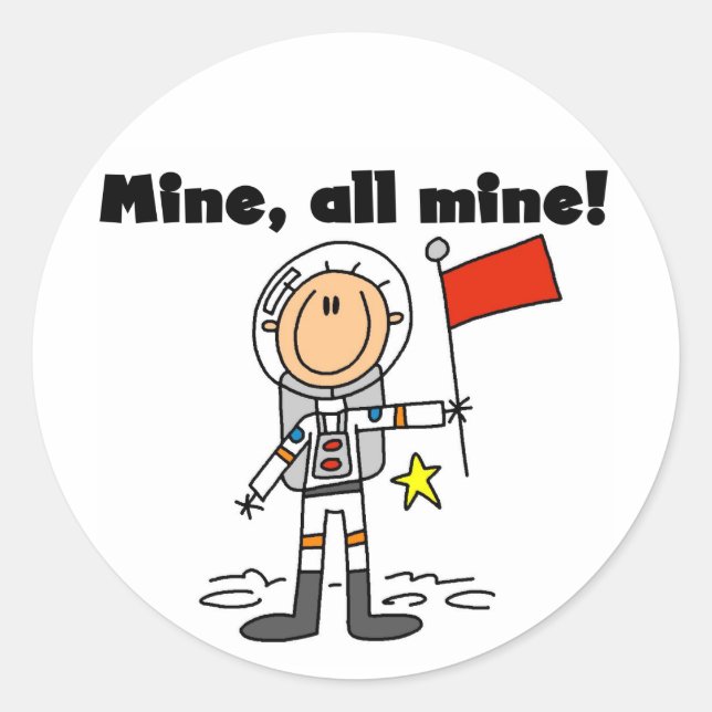 Adesivo Astronauta Minhas Todas as Minhas Camisas e presen (Frente)