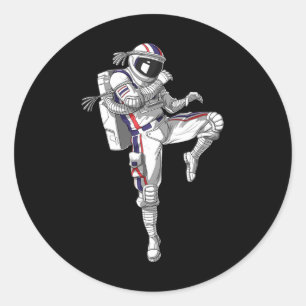 Adesivo Astronauta Muay Tailandês Boxando Karate Kickboxin