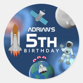 Adesivo Astronauta na Festa de aniversário do Tema da Galá