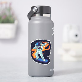 Adesivo Astronauta no skateboard de 4" Kiss Cortar vinil S