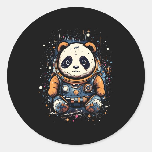 Adesivo Astronauta Panda Exterior Panda Bear Kawaii (Frente)