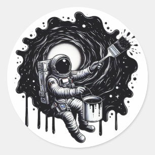 Adesivo Astronauta pintando o Universo