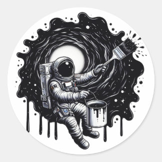 Adesivo Astronauta pintando o Universo