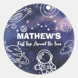 Adesivo Astronauta primeiro aniversario de Planetas Extern