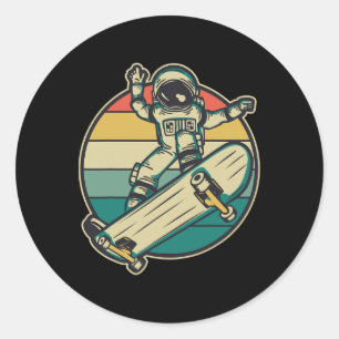 Adesivo Astronauta Skate Skateboard