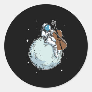 Adesivo Astronauta Tocando Cello Music Cello Lover Gift