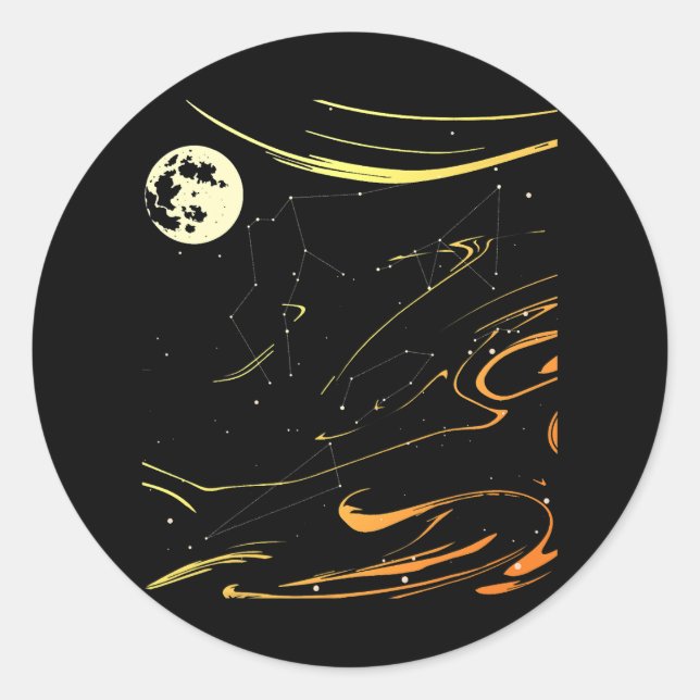 Adesivo Astronomia de Constelação de Escadas ao Longo 2 (Frente)