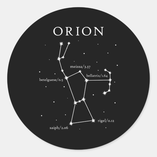 Adesivo Astronomia de Constelação de Orion (Frente)