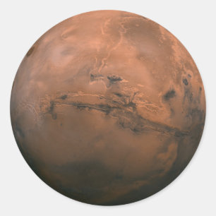 Adesivo Astronomia Espaço Planeta Marte Valles Mar