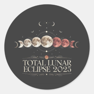 Adesivo Astronomia Total Lunar Eclipse 2025 Noroeste dos E