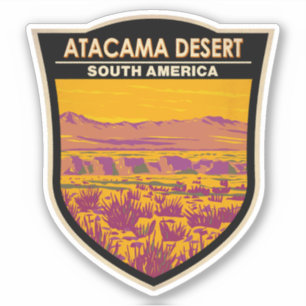 Adesivo Atacama Desert Sunset South America Viagem Vintage