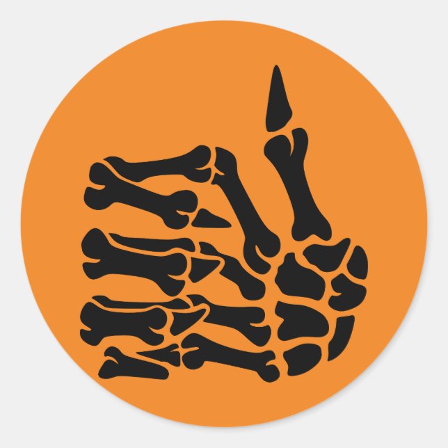 Adesivo Atalho para cima da mão do esqueleto (Frente)