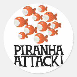 Adesivo ataque de piranha!