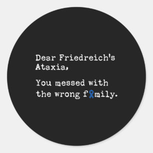 Adesivo Ataxia Ataxia Awarness, querida Friedreich