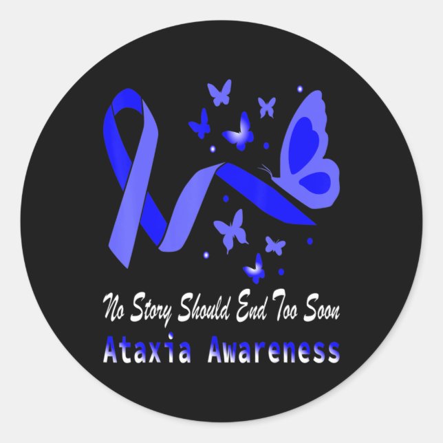 Adesivo Ataxia Awarness Butterfly Suporta T-Shirt75 (Frente)