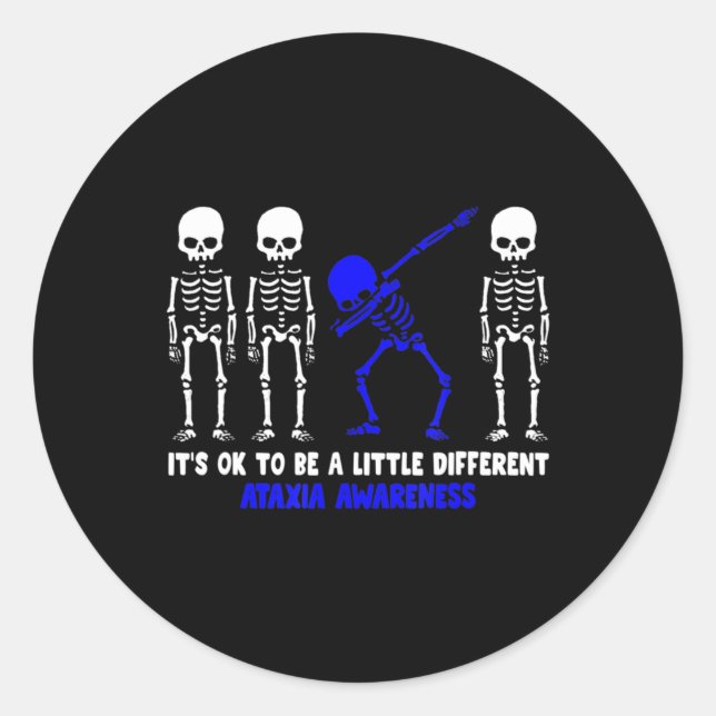 Adesivo Ataxia Warrior Blue Ribbon Awary Hall (Frente)