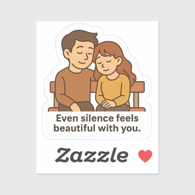 Adesivo Até mesmo o silêncio é bonito (Folha)