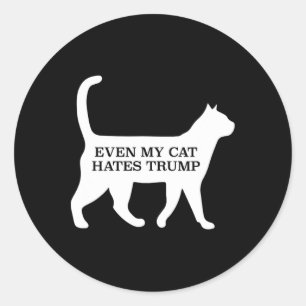 Adesivo Até meu gato odeia Trump homens mulheres