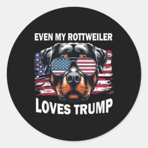 Adesivo Até Meu Rottweiler Adora Trump, Trump Supporter Do