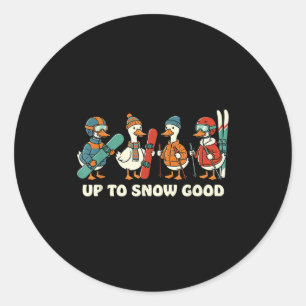 Adesivo Até neve boa ganso engraçado esquiando snowboard P