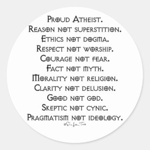 Adesivo Ateu orgulhoso