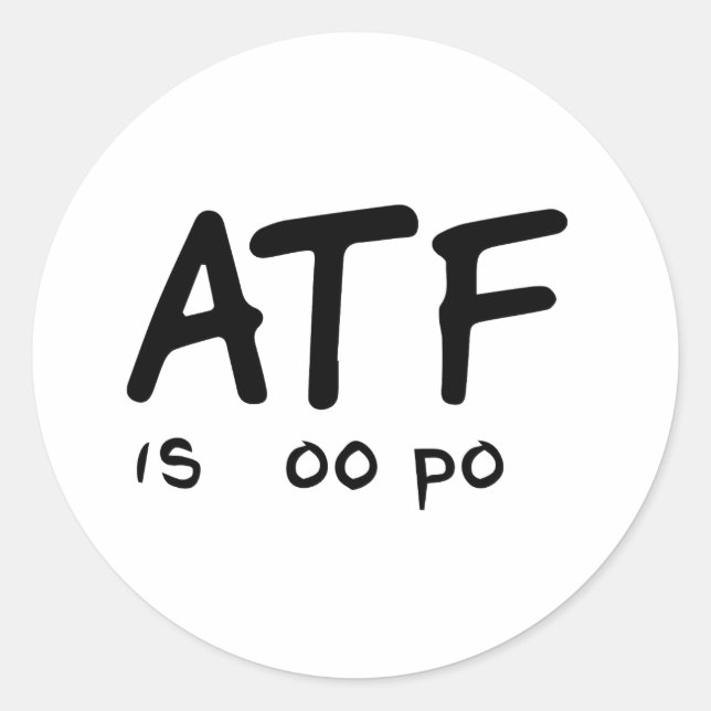 Adesivo ATF é Poo Poo (Frente)