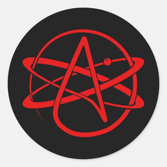 Adesivo Atheist New Logo Red (Frente)