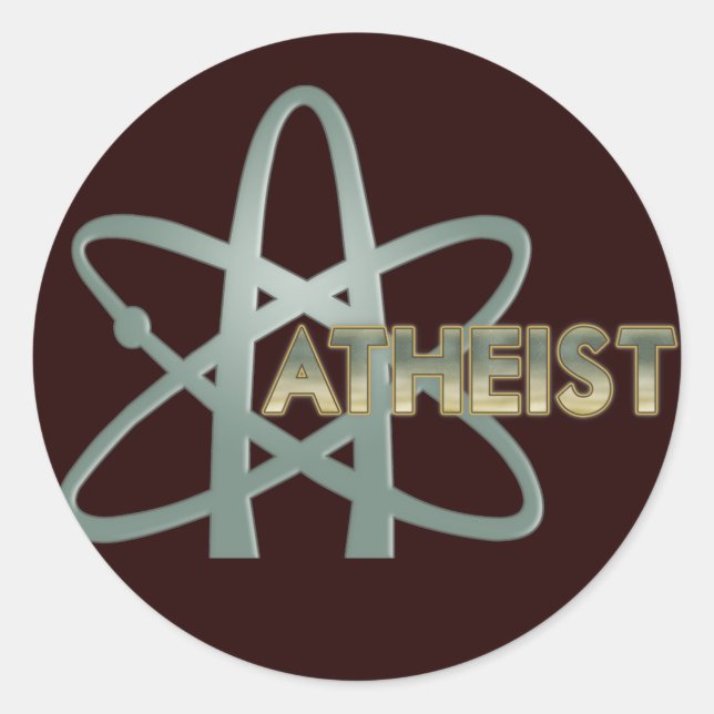 Adesivo Atheist (símbolo ateu americano) Stickers (Frente)