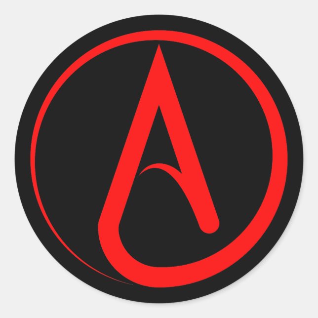 Adesivo Atheist Symbol Red (Frente)
