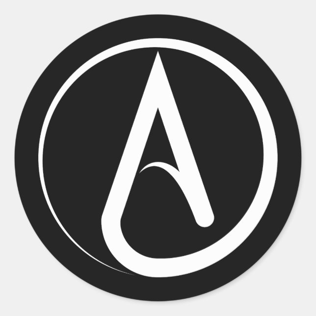 Adesivo Atheist Symbol White (Frente)