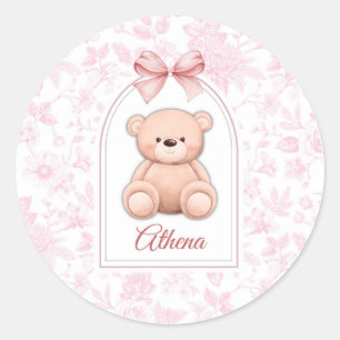 Adesivo Athena Design de Enfermeiro de Urso Rosa Persona