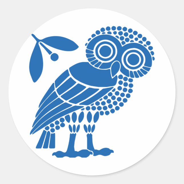 Adesivo Athens city municipality flag symbol emblem owl bi (Frente)