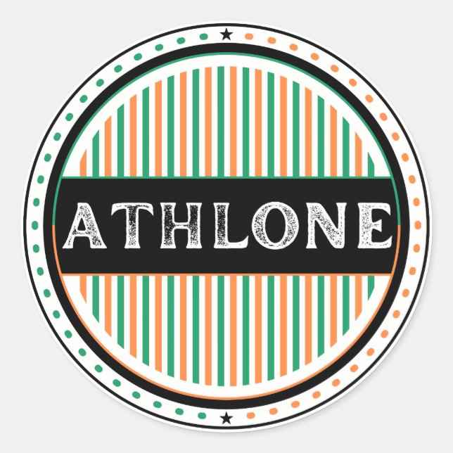 Adesivo Athlone City Pride Emblem – Irish Identity (Frente)