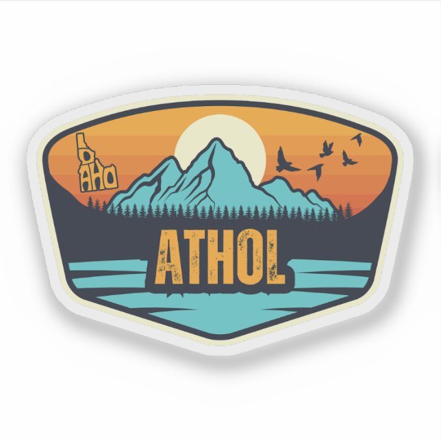Adesivo Athol, Idaho (Frente)
