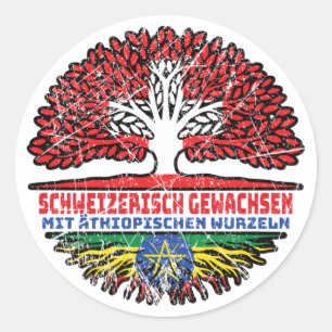 Adesivo Ätiopien Ätiopisch Schweizer Schweiz Baum Wurzel