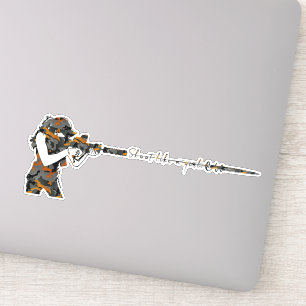 Adesivo Atirar Como Uma Rapariga