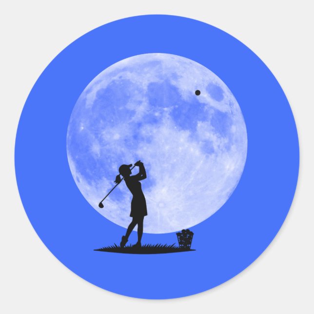 Adesivo Atirar Na Lua Os Objetivos Femininos Golfer (Frente)
