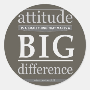 Adesivo Atitude de Churchill pequena diferença