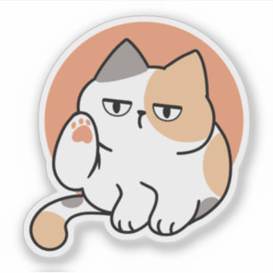 Adesivo Atitude de Gato Preguiçoso – Muito Entediado para