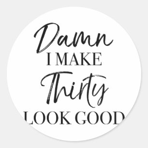 Adesivo Atitude do aniversário de 30 anos