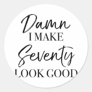 Adesivo atitude do aniversário do 70