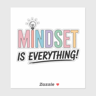 Adesivo Atitude Mental É Tudo – Inspiração Pastel