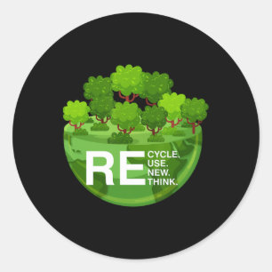 Adesivo Ativação ambiental Reutilizar Reciclar Renovar Rep