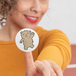 Adesivo Ativando um Urso Sorridente Adorável