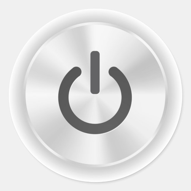 Adesivo Ativar Botão Engraçado Da Cinza (Frente)